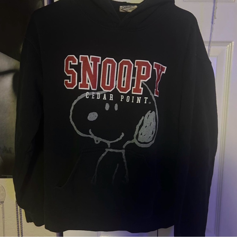Snoopy Cedar Point Kids Black Hoodie